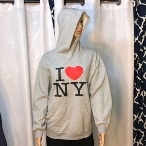 Grey hoodie I ❤️ NY